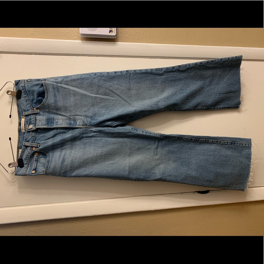 levi’s rib cage crop flare denim jeans